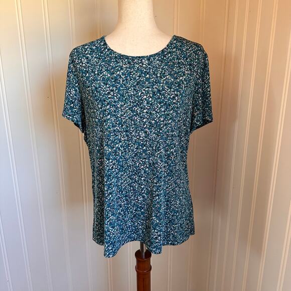 Vintage Y2K Blue Slinky Top L - Picture 1 of 5